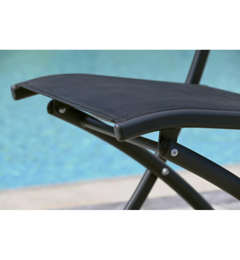 Lot de 6 chaises de jardin C43 - Gris anthracite