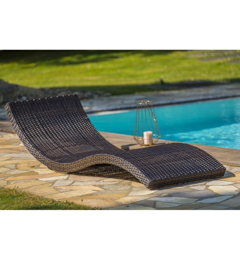 Lot de 2 bains de soleil Cancun - Chocolat