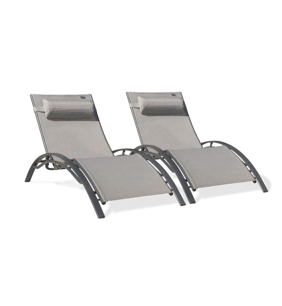Lot de 2 bains de soleil CL76 - Gris