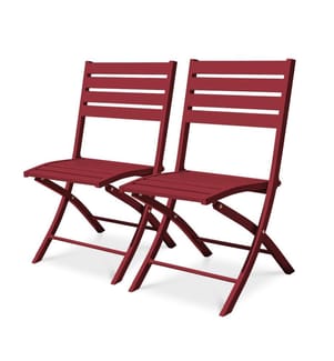 Lot de 2 chaises de jardin Marius - Carmin