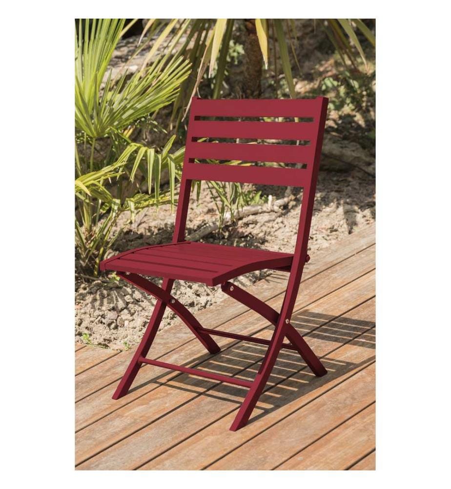 Lot de 2 chaises de jardin Marius - Carmin