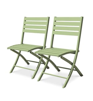 Lot de 2 chaises de jardin Marius - Vert lagune