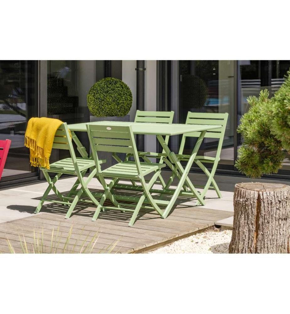 Lot de 2 chaises de jardin Marius - Vert lagune
