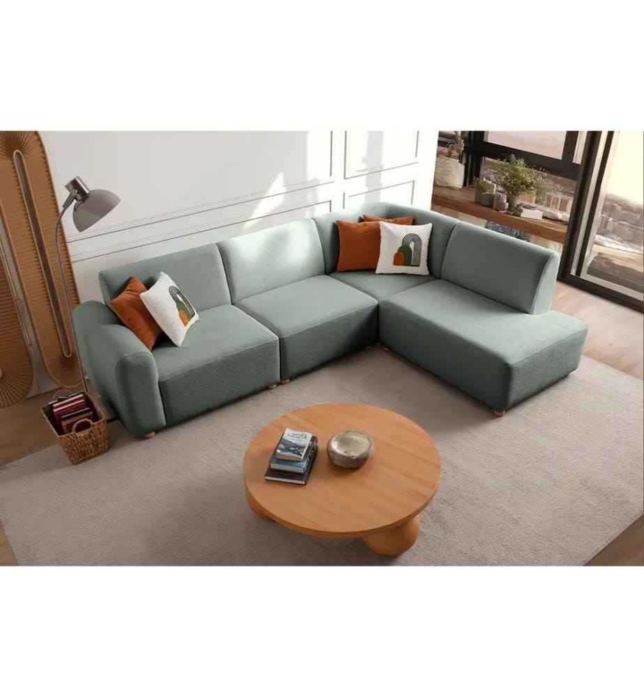 Ecksofa S-Loft Right - Grün
