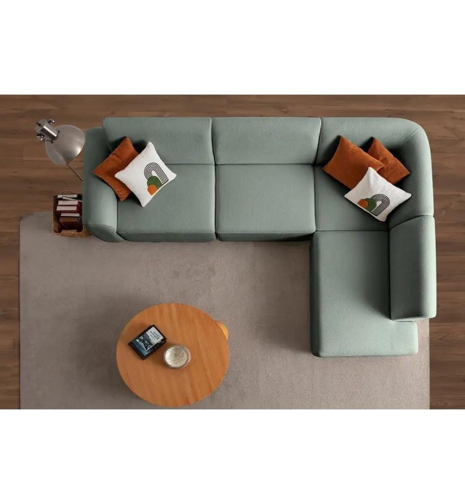 Ecksofa S-Loft Right - Grün