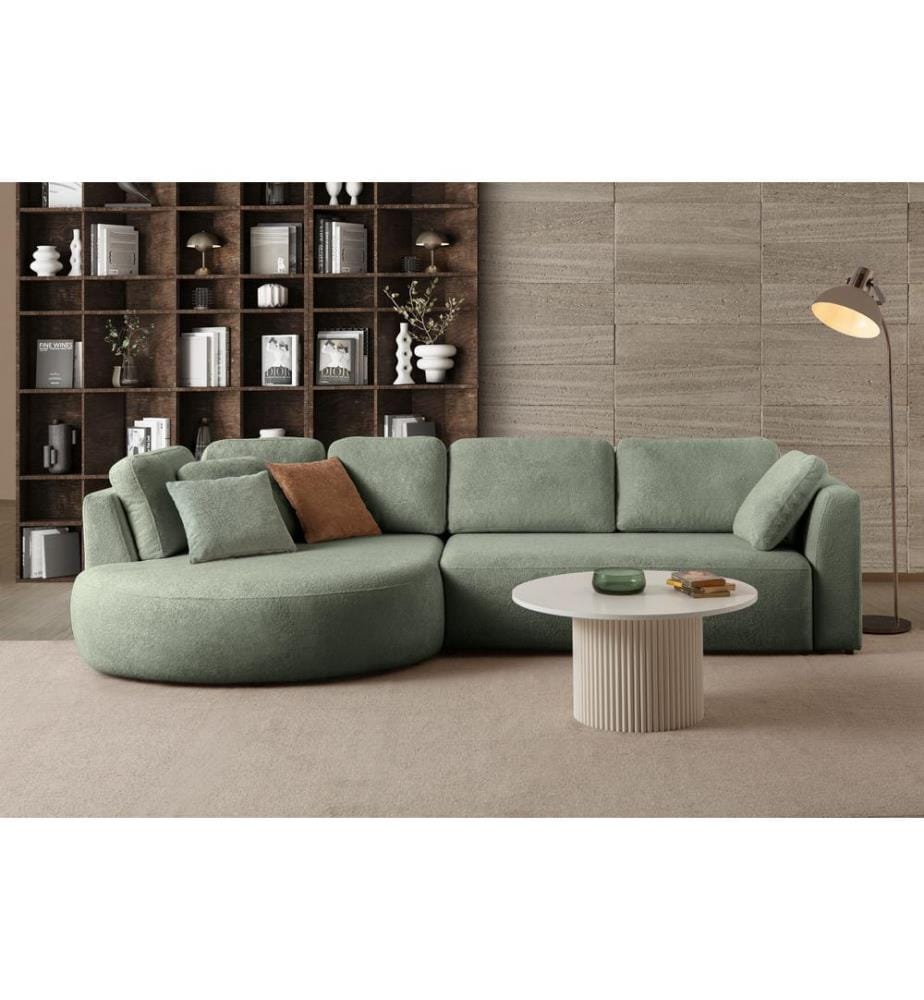 Ecksofa „Venezia“ (links) - Flüssiggrün
