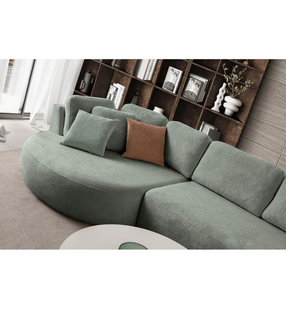 Ecksofa „Venezia“ (links) - Flüssiggrün