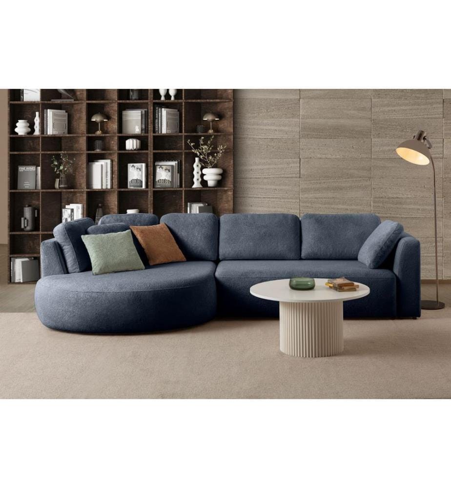 Ecksofa „Venezia“ (links) - Marineblau