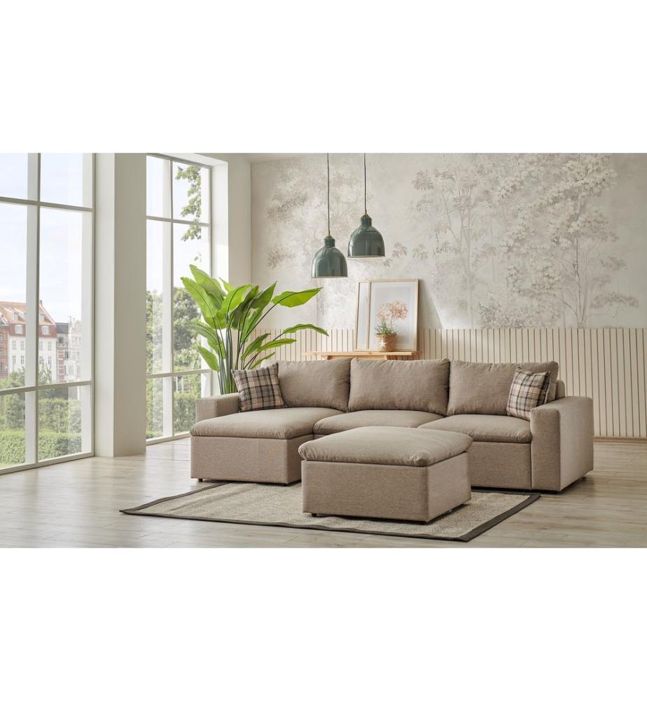 Ecksofa Flov – Cremefarben