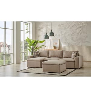 Ecksofa Flov – Cremefarben