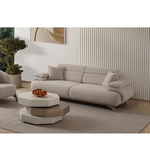 3-Sitzer-Sofa Bonjo Silver - Beige