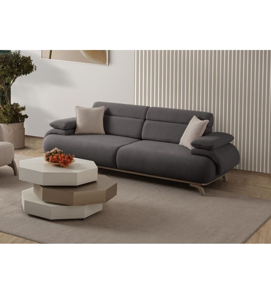 3-Sitzer-Sofa Bonjo Silver - Anthrazit