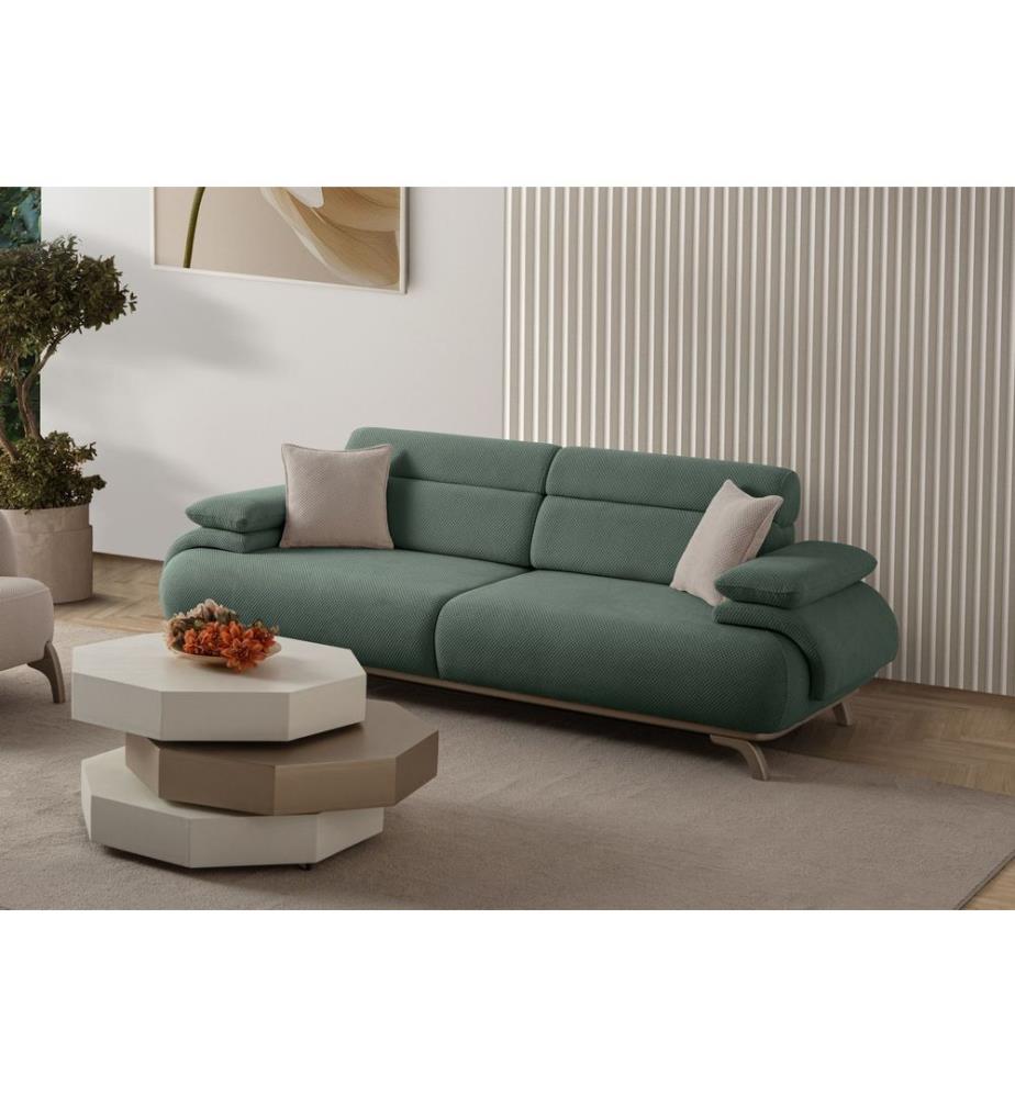 Bonjo 3-Sitzer-Sofa Silber - Grün
