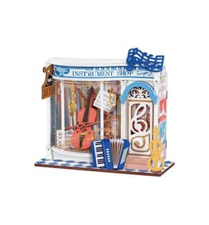 Rolife Kits de montage Melody Instrument Shop Kit de construction en bois 63 pièces