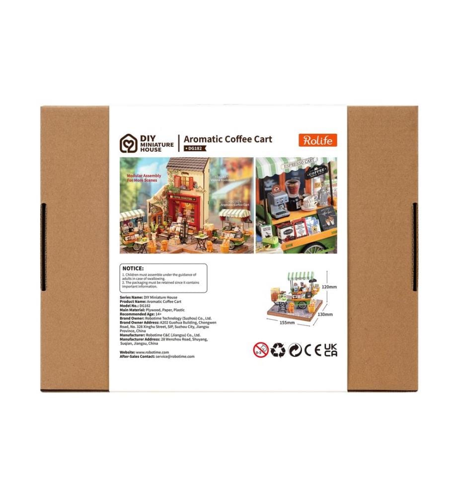 Rolife Building Kit Aromatic Coffee Cart 1:20