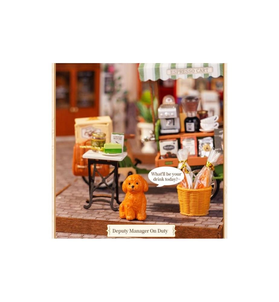 Rolife Building Kit Aromatic Coffee Cart 1:20