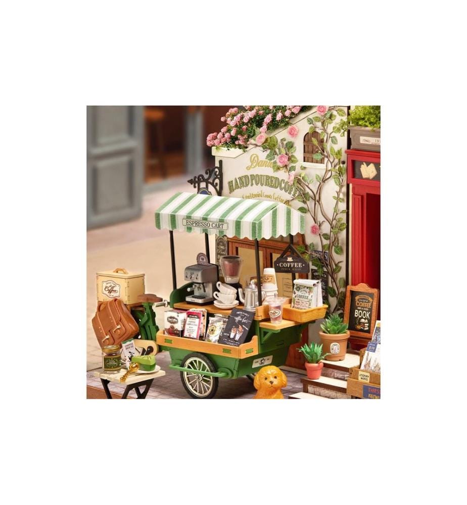 Rolife Building Kit Aromatic Coffee Cart 1:20