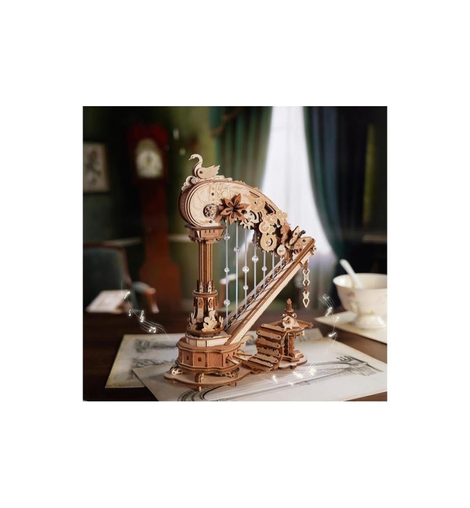 Rolife Building Kit Magic Harp Music Box Rococo Style Mechanical