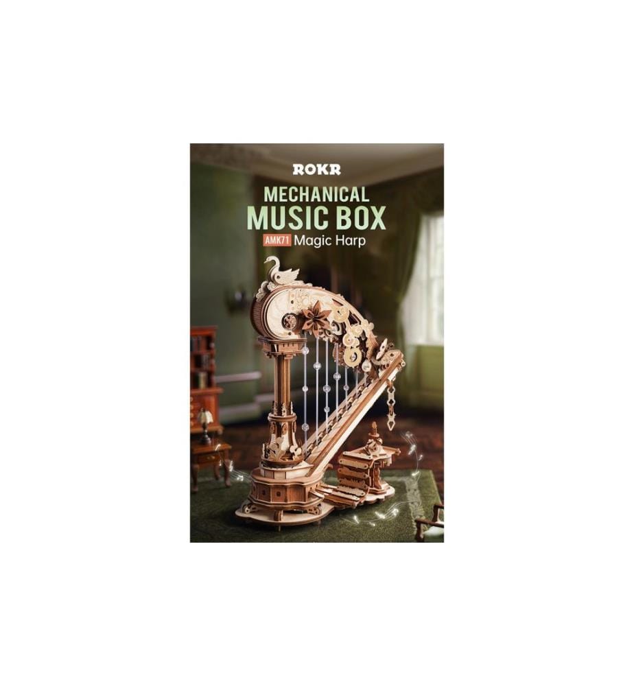 Rolife Building Kit Magic Harp Music Box Rococo Style Mechanical