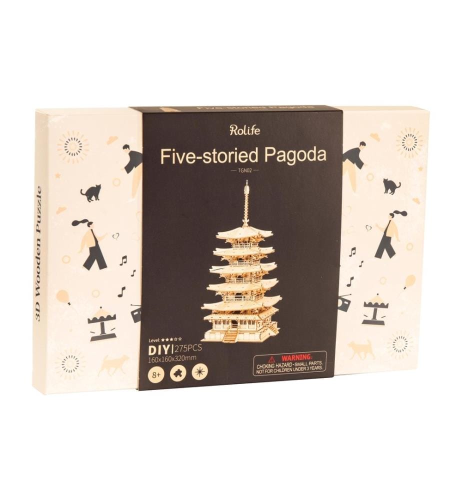Rolife Bausatz Five-storied Pagoda Japanische Architektur 275 Teile