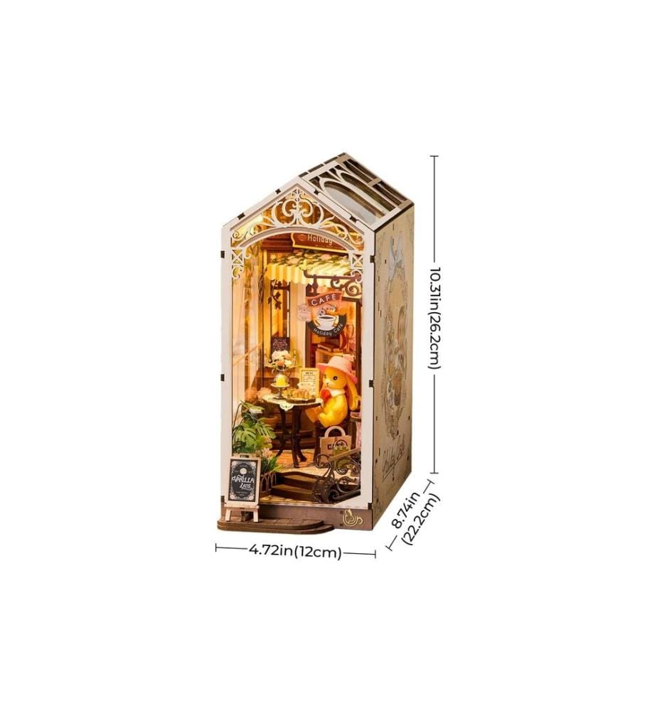 Rolife Building Kit Holiday Café Wood Building Kit Book Nook