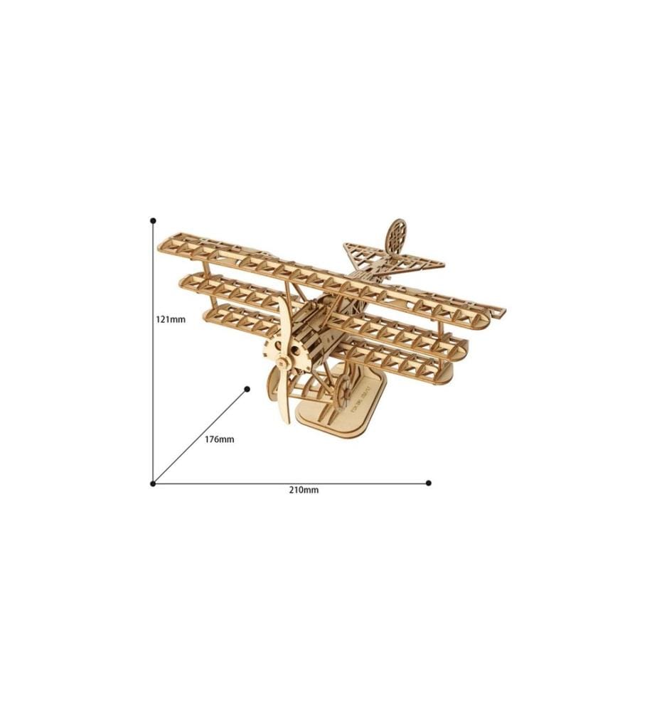 Rolife Bausatz Flugzeug Doppeldecker