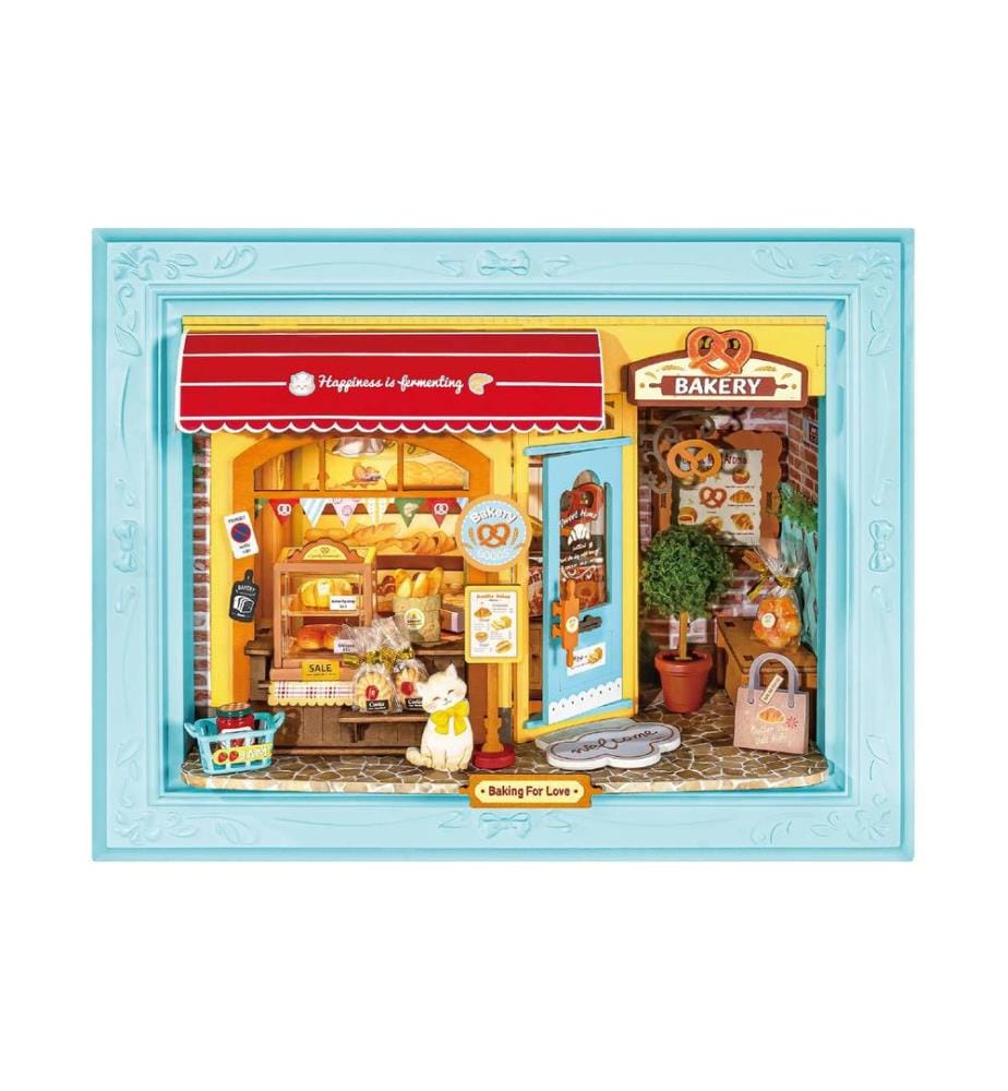 Rolife Building Kit Fluffy Cat Bakery Shadow Frame Bakery