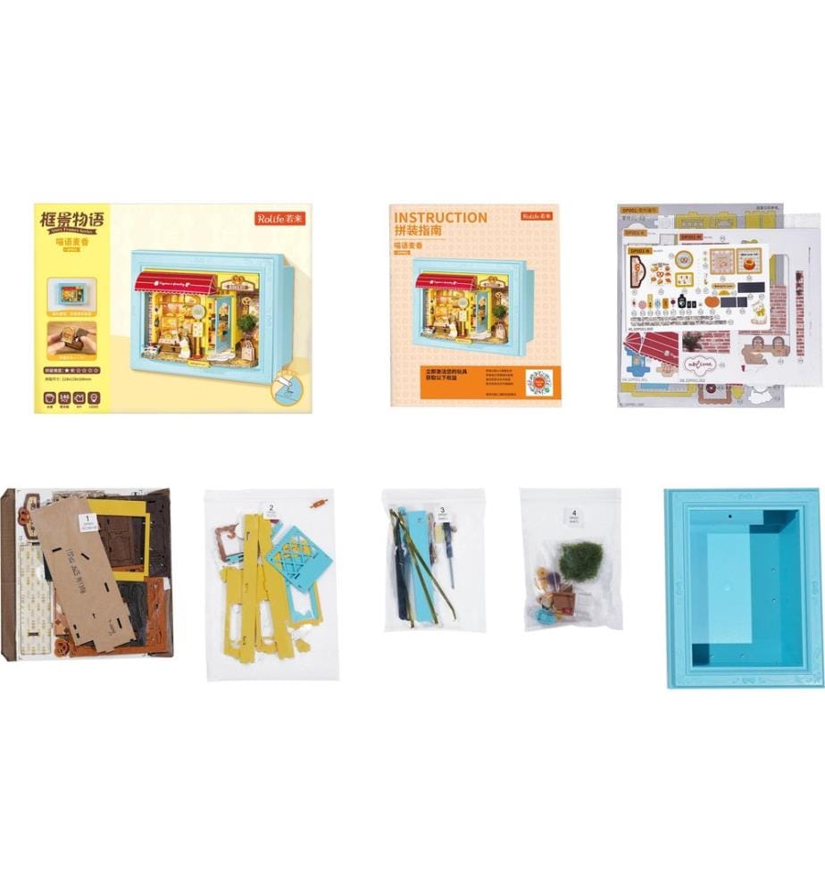 Rolife Building Kit Fluffy Cat Bakery Shadow Frame Bakery