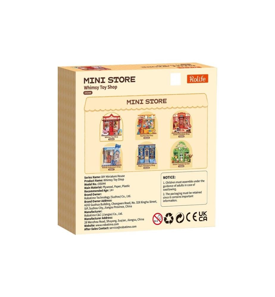 Rolife Bausatz Whimsy Toy Shop Spielzeugladen Holzbausatz 1:32