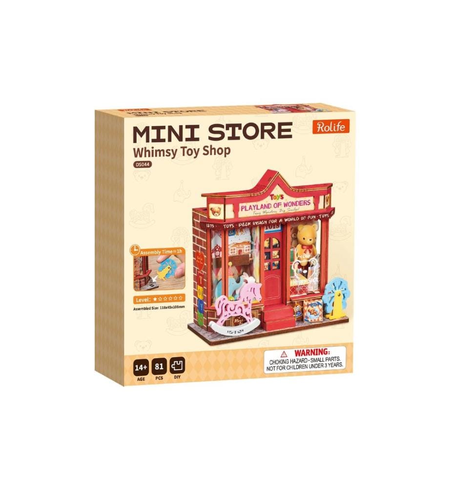 Rolife Bausatz Whimsy Toy Shop Spielzeugladen Holzbausatz 1:32