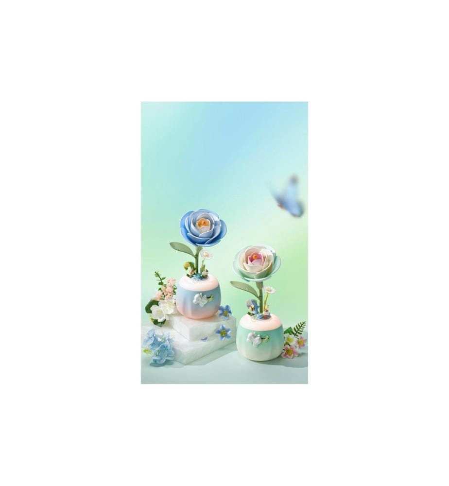 Rolife Bausatz Starry Camellia Lamp 3D-Blumen-Nachtlicht