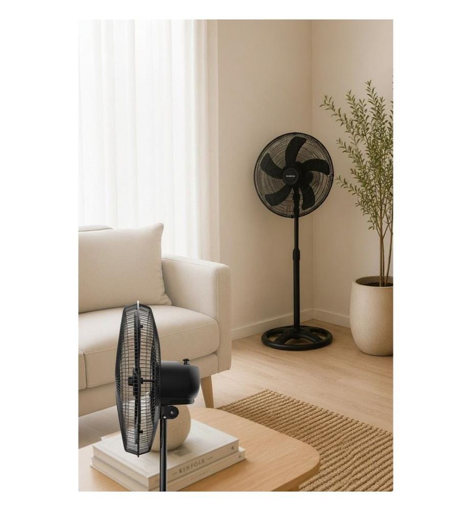 Ventilator, Schwarz, 100 % ABS