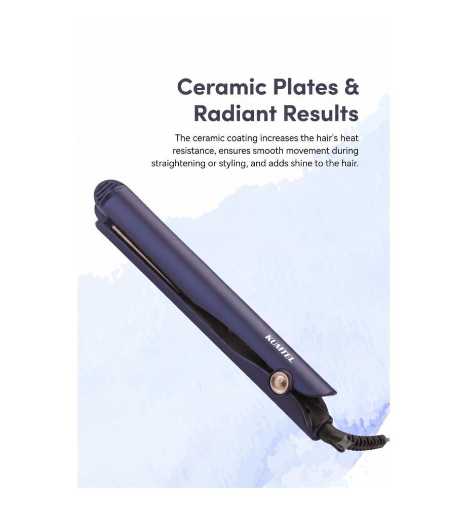 Piastra per capelli, blu navy, 100% ABS