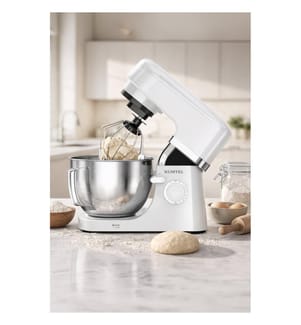 Robot pâtissier sur socle, blanc, corps : ABS