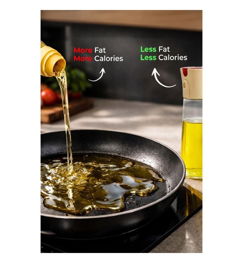 Dosatore per olio, beige, materiale: vetro