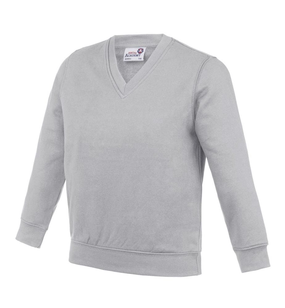 AWDis Academy Kinder Junior Schul Sweatshirt mit V-Ausschnitt