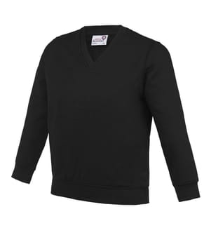 AWDis Academy Kinder Junior Schul Sweatshirt mit V-Ausschnitt (2 Stück/Packung)