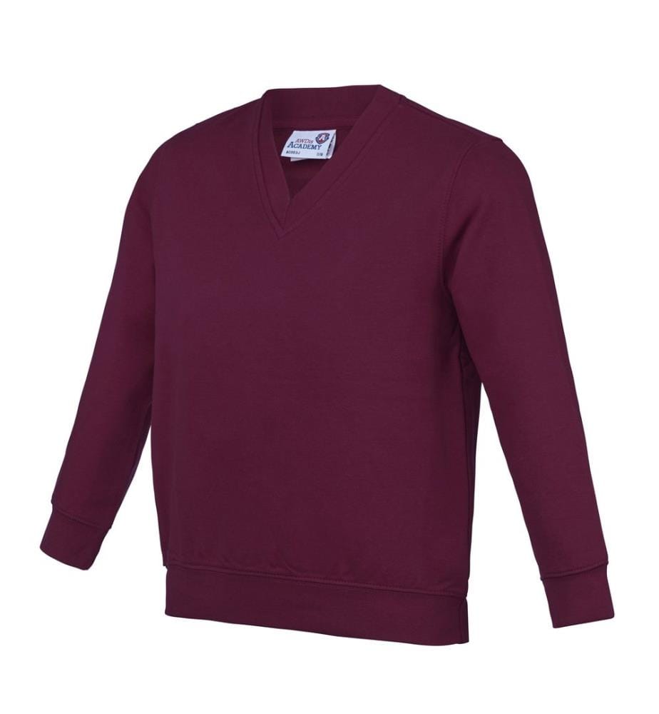 AWDis Academy Kinder Junior Schul Sweatshirt mit V-Ausschnitt (2 Stück/Packung)
