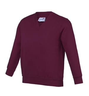 AWDis Academy Kinder Junior Schul Sweatshirt mit V-Ausschnitt (2 Stück/Packung)