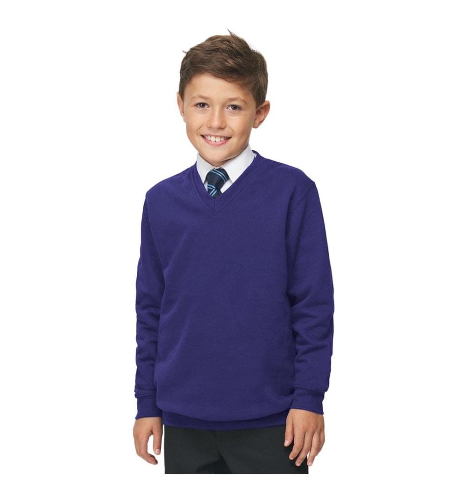 AWDis Academy Kinder Junior Schul Sweatshirt mit V-Ausschnitt (2 Stück/Packung)