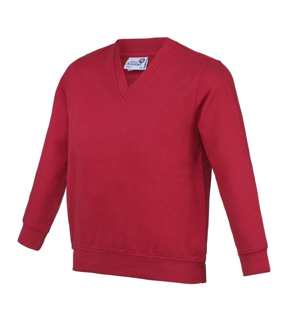 AWDis Academy Kinder Junior Schul Sweatshirt mit V-Ausschnitt (2 Stück/Packung)