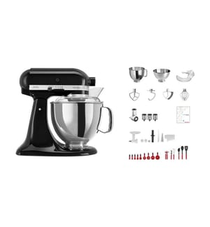 Küchenmaschine mit Zubehör Artisan Swiss Anniversary Set KSM200 - Schwarz
