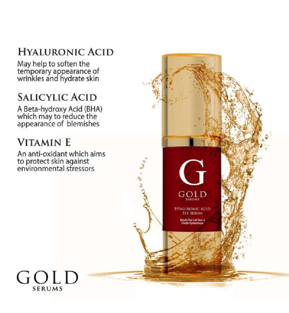 Routine des yeux à l'acide hyaluronique Gold Serums