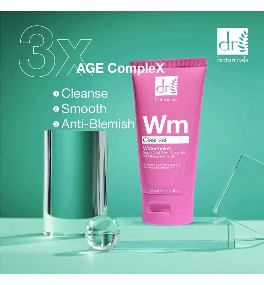 Nettoyant & démaquillant 2-en-1 à la pastèque et aux acides glycolique, salicylique et lactique - 100ml