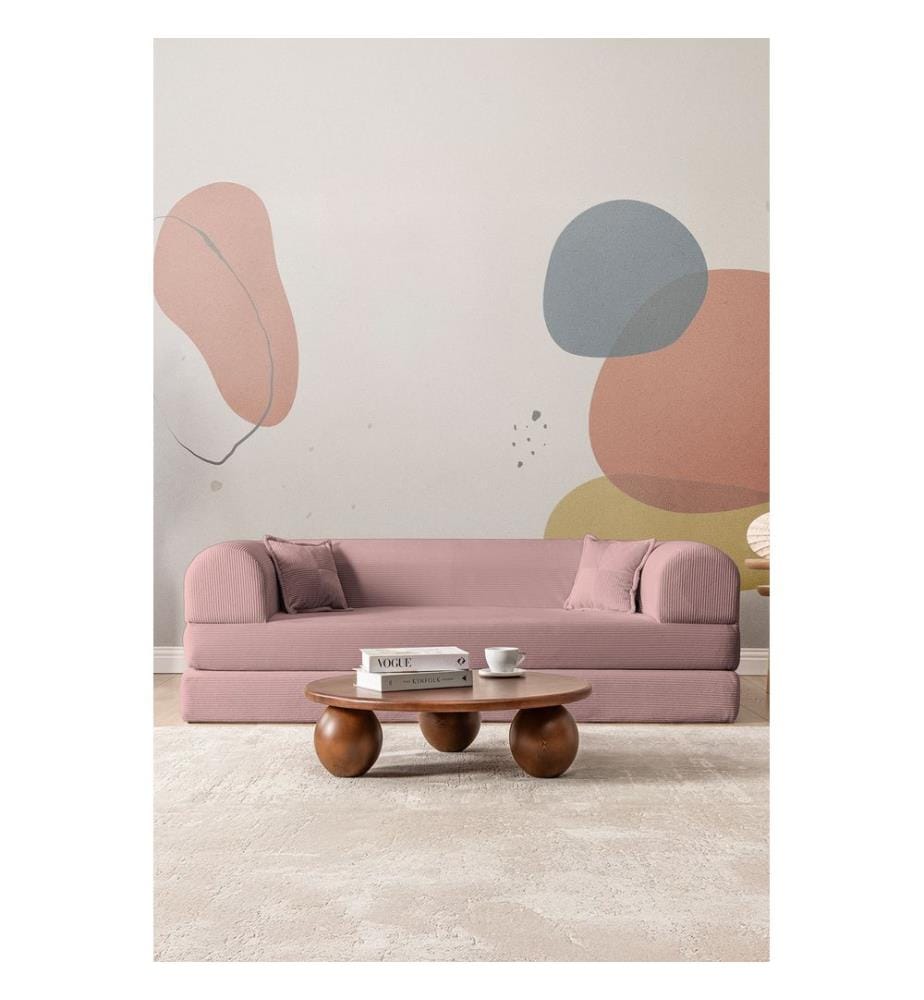 Legom Eco 3-Sitzer Schlafsofa - Rosa