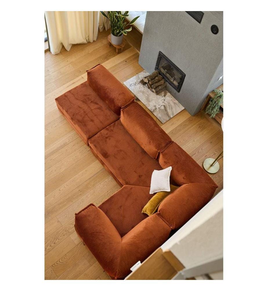 Kanyon Eck-Schlafsofa - Ziegelrot