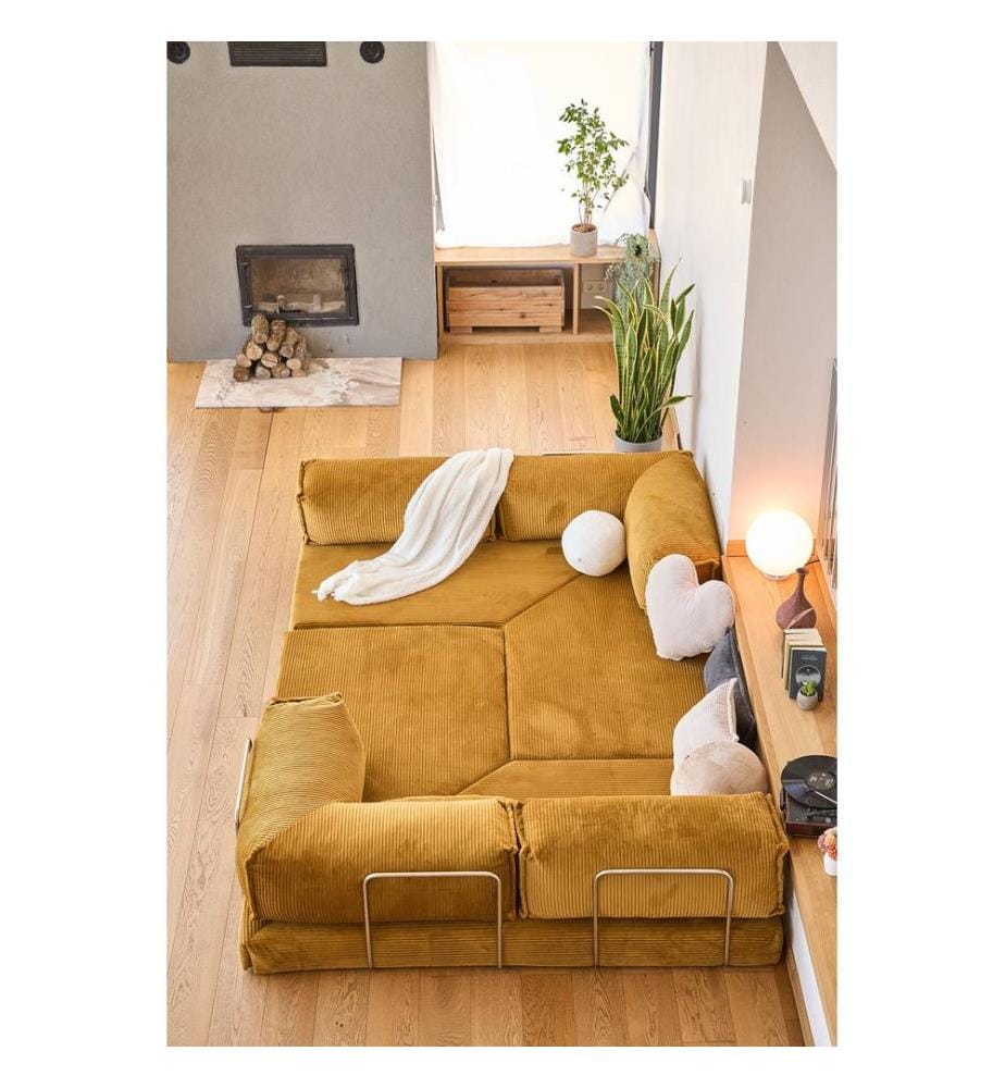 Kanyon Eck-Schlafsofa - Senfgelb