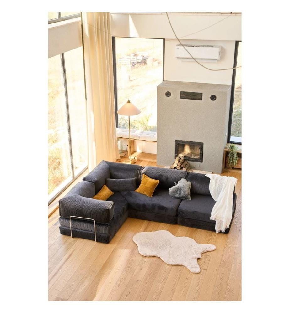 Kanyon corner sofa-bed - Brown