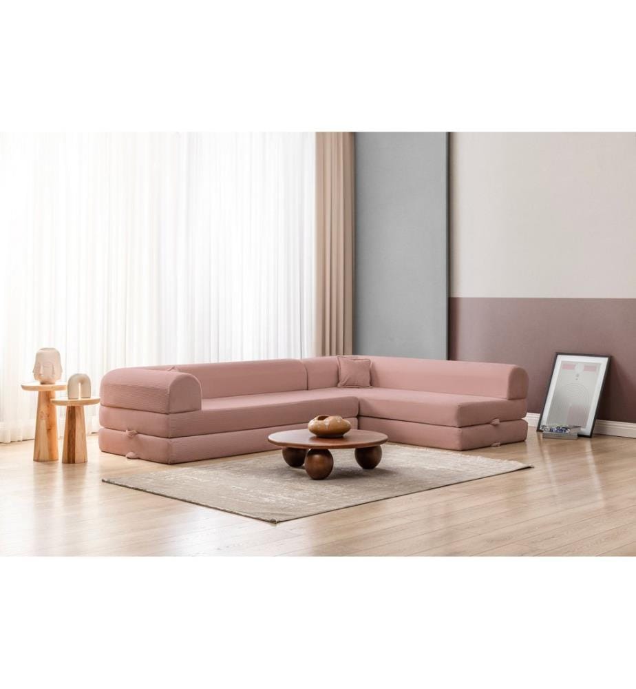 Legom Eco corner sofa-bed - Pink