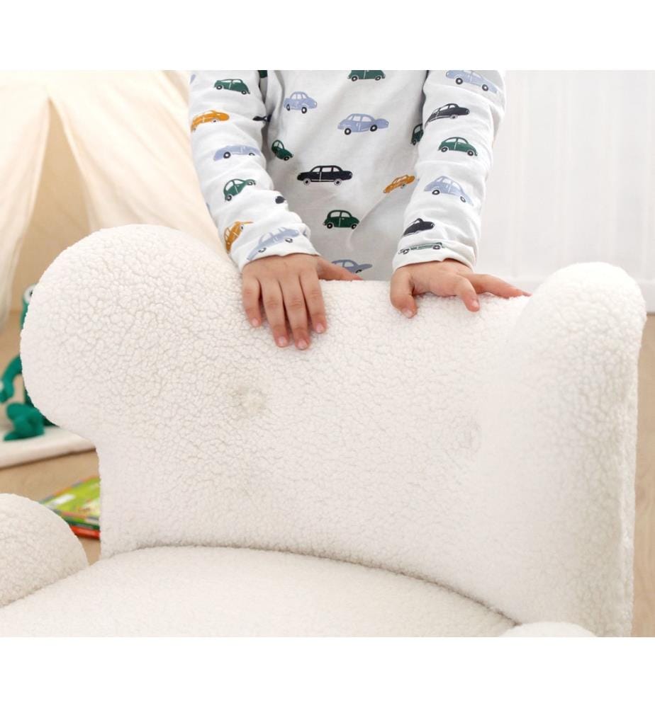 Juano Teddy children's Wing chair - White